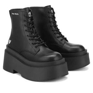 Naked Wolfe Saturn 160mm Platform Lace Up Leather Boot Size US 9